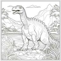 dinosaurie färg sidor foto