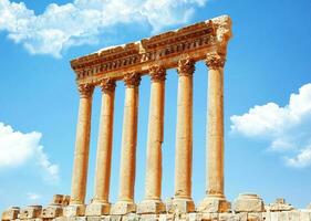 jupiters tempel, baalbek, libanon foto