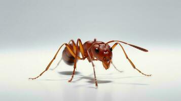 Foto av en argentine myra på vit bakgrund. generativ ai