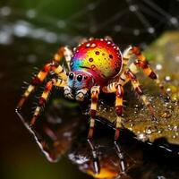 Spindel regnbåge Färg illustration foto