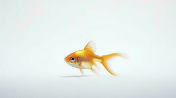 Foto av en tetra fisk på vit bakgrund. generativ ai