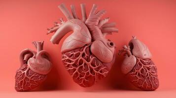 3d illustration av de mänsklig organ system, mänsklig inre organ. anatomi. nervös, cirkulations, matsmältning, utsöndring, urin, och ben system. medicinsk utbildning begrepp, generativ ai illustration foto