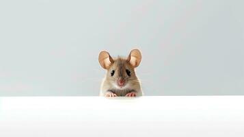 Foto av en mus på vit bakgrund