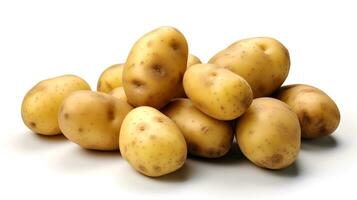 Foto av potatisar isolerat på vit bakgrund