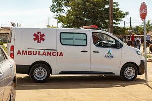 apore, goias, Brasilien - 05 07 2023 nödsituation sjukhus ambulans foto