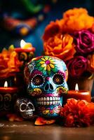 dia de muertos Semester bakgrund foto