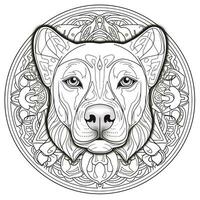 mandala hund målarbok foto