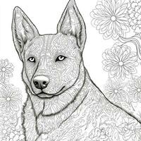 mandala hund målarbok foto