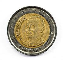fotografi av ett mynt på ett euro foto