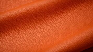 orange läder tyg ai genererad foto