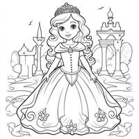 prinsessan målarbok foto