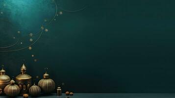 ramadan ljus på pastell bakgrund för ramadan baner begrepp design, ai generativ foto