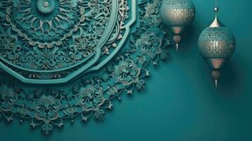 ramadan baner begrepp design av ramadan, ai generativ foto