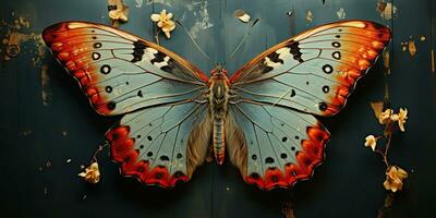 ai genererad. ai generativ. lunar fjäril fjäril flyga insekt insekt. skön natt magisk flygande djur. grafisk konst foto