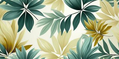 ai genererad. ai generativ. boho aska konst växt botanisk blomma exotisk tropisk mönster dekoration textur bakgrund. grafisk konst foto