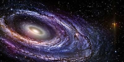 ai genererad. ai generativ. Plats galax universum maskhål. svart tid tunnel teleport yttre mörk kosmos. grafisk konst foto