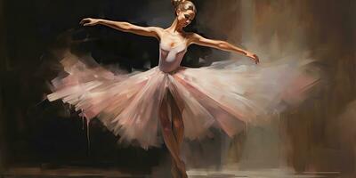 ai genererad. ai generativ. årgång retro dansare ballerina i rörelse musik rytm. klassisk prestanda. grafisk konst foto