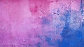 ai generativ rosa lila abstrakt bakgrund tonad textur av grov dekorativ plåster på en betong vägg bred baner panorama kopia Plats ingen fuchsia Färg bakgrund med grungy textur foto