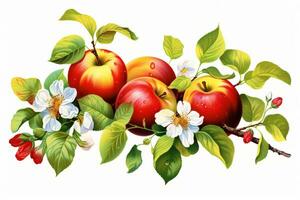 färsk äpple frukter. ai generativ foto
