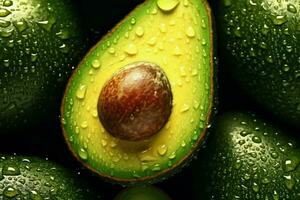 färsk avokado frukter. ai generativ foto