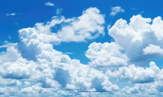 himmel bakgrund. moln på blå himmel. för baner, vykort, bok illustration.skapad med generativ ai verktyg foto