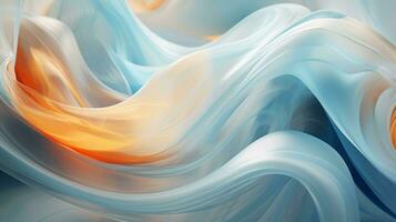 blandad vit orange abstrakt bakgrund med vågor, ai genererad foto