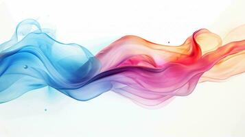 abstrakt färgrik bakgrund med vågor, ai genererad foto