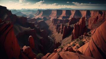 canyon nationell parkera i utah, generativ ai foto