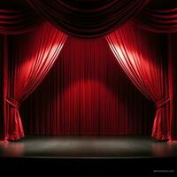 röd teater gardiner foto