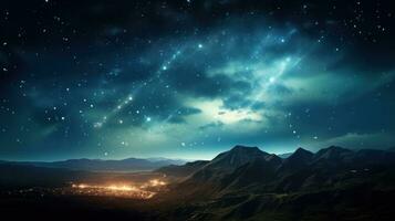 natten stjärnhimmel foto