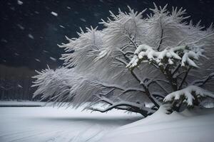 vinter- landskap. generativ ai foto