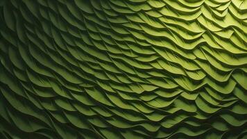 abstrakt grön vågig yta. generativ ai foto