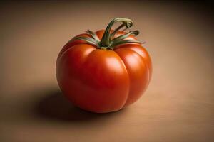 färsk tomatoe på en trä- bakgrund. ai generativ foto