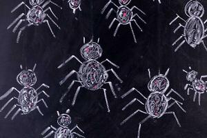 arachnophobia rädsla av spindlar foto