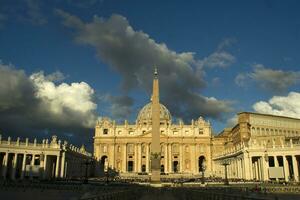 de basilika av st. Peter på gryning foto