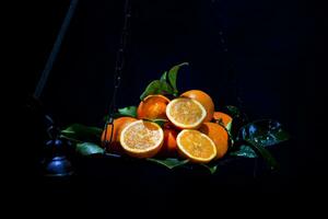 apelsiner på skalor foto