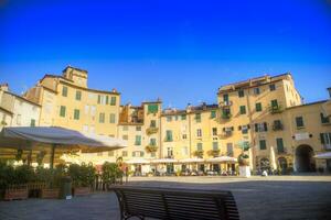 piazza av de amfiteater av Lucca foto