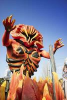 de papier-mch masker av de viareggio karneval foto