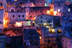 gammal by av de sassi av matera Italien foto