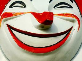 detaljer av de masker av de karneval av viareggio foto