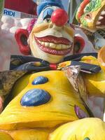 detaljer av de masker av de karneval av viareggio foto