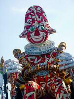 detaljer av de masker av de karneval av viareggio foto