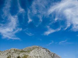 på de vägar av de apuan alps Italien foto