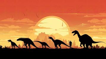 dinosaurie konturer silhuett foto
