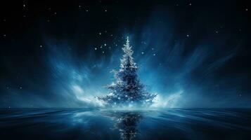 blå jul träd utan specifika design foto