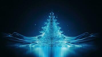 blå jul träd utan specifika design foto