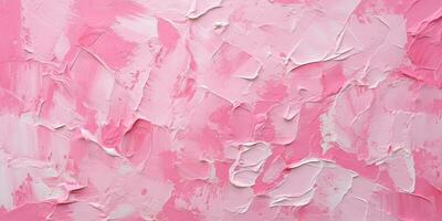 generativ ai, närbild av impasto abstrakt grov rosa konst målning textur foto