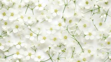 Gypsophila blomma mönstrad bakgrund. blomma textur bakgrund. generativ ai foto