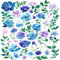 blå och violett ro blomma bakgrund foto