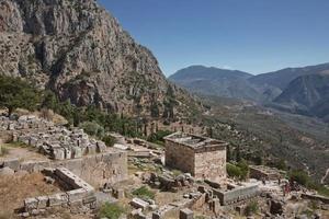 arkeologiska platsen i Delphi, Grekland foto
